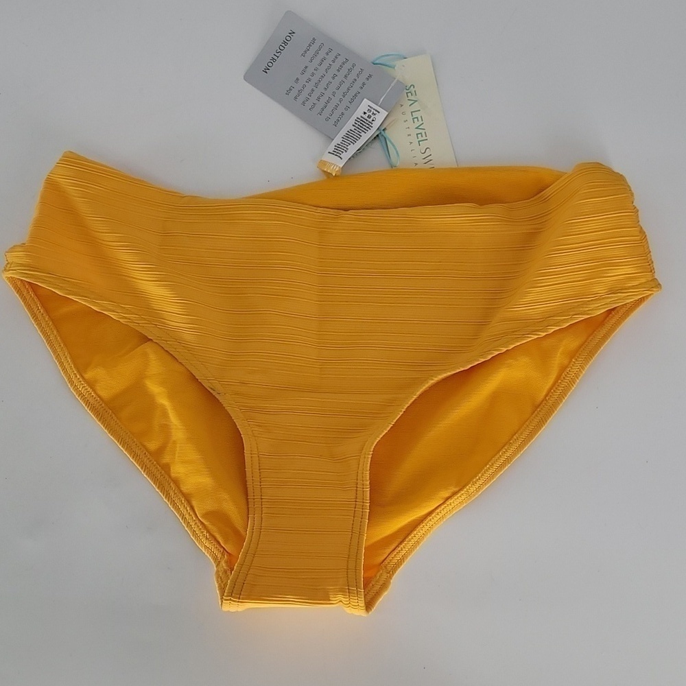 SEA level swim casablanca mid bikini bottom sunflower size 6